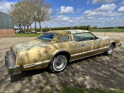 Lot 4 - 1976 Ford Thunderbird Coupe, Registration PHH 589P. This outrageous classic American grand tourer has cream and gold coachwork with cream buttoned leather seats and 'teddy bear' fur carpets . Th...