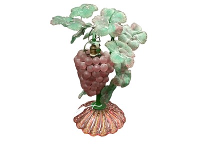 Lot 1176 - Stylish Murano lamp in the form of a bunch of grapes in Wisteria