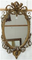 Lot 1335 - Mid-19th century gilt gesso girandole, the...