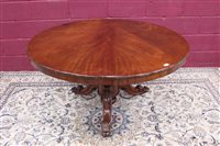 Lot 1336 - Early Victorian mahogany circular dining table,...