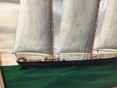 Lot 138 - English School oil on board - A Clipper Ship under full sail, 36cm x 48cm, in gilt frame
