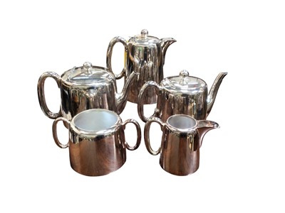 Lot 202 - Walker & Hall silver plated five piece tea and coffee set