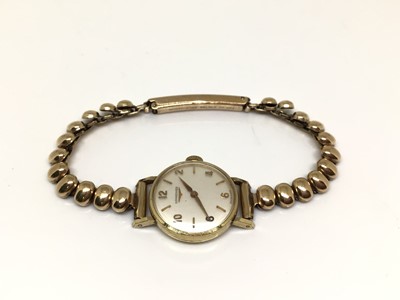 Lot 182 - 9ct gold cased Longines wristwatch on 9ct gold bracelet