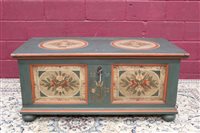 Lot 1346 - 19th century Scandinavian polychrome painted...