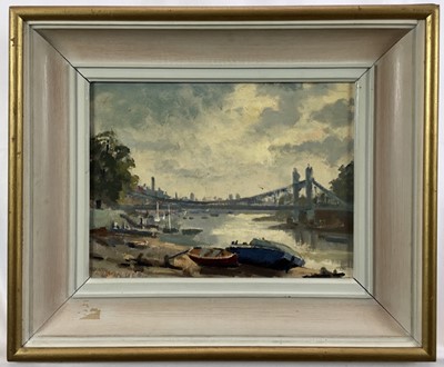 Lot 273 - Charles Smith 1918-2003) oil on board - Hammersmith, signed and indistinctly dated, framed