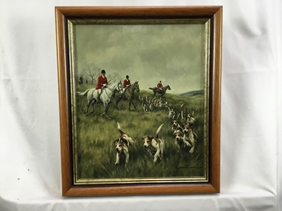Lot 275 - Glynn Williams (b.1955) oil on board - Hunting Scene, signed, framed  
Provenance: James Atkinson Gallery, Sandwich, Kent