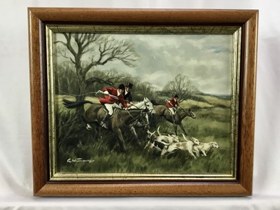 Lot 276 - Glynn Williams (b.1955) oil on board - Hunting Scene, signed, framed  
Provenance: James Atkinson Gallery, Sandwich, Kent