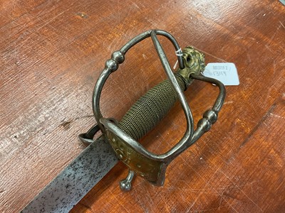 Lot 800 - Late 17th century Continental Cavalry Officers sword