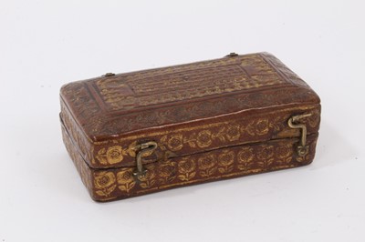 Lot 1055 - Rare small late 17th century leather box