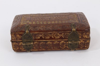 Lot 1055 - Rare small late 17th century leather box