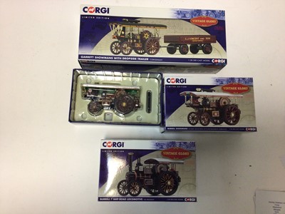 Lot 172 - Corgi Vintage Glory 1:50 scale Limited Edition die cast models of Burrell, Fowler and Garrett Showman Traction Engines, all boxed (9)