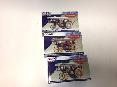 Lot 172 - Corgi Vintage Glory 1:50 scale Limited Edition die cast models of Burrell, Fowler and Garrett Showman Traction Engines, all boxed (9)