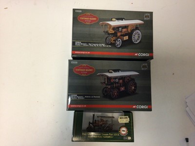 Lot 173 - Corgi Vintage Glory of Steam 1:50 Limited Edition scale die cast models of Burrell Showman Traction Engines (x7) and 1:76 scale Fowler "Lord Jellicoe" (8)