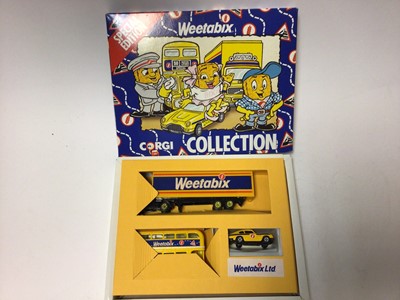 Lot 176 - Corgi Special Edition Weetabix Collection including lorry, bus and car, Lledo Limited Edition RAF 80th Anniversary Pack, Matchbox 40th Anniversay Collection Commerative Pack G1 plus other diecast v...