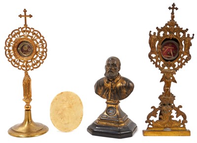 Lot 918 - Three 19th century Continental reliquaries