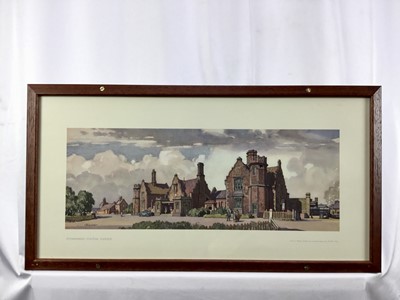 Lot 35 - Original Railway Carriage Print/ Poster: "STOWMARKET STATION, SUFFOLK”. Artwork by Leonard Squirrell R.W.S., R.E. from the London & North Eastern Railway (LNER)/ BR Series (c1947) in an original...