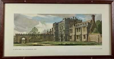 Lot 38 - Original Railway Carriage Print/ Poster: "ST OSYTH PRIORY, NEAR CLACTON, ESSEX”. Artwork by Fred W Baldwin from the London & North Eastern Railway (LNER)/ BR Series (c1948) in an original-style...
