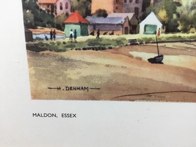 Lot 40 - Original Railway Carriage Print Poster: "MALDON, ESSEX”. Artwork by Henry J Denham SMA, SGA from the London & North Eastern Railway (LNER)/ BR Series (c1955) in an original-style railway carriag...