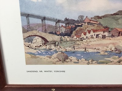 Lot 41 - Original Railway Carriage Print/ Poster: "SANDSEND, NEAR WHITBY, YORKSHIRE” Artwork by Jack Merriott R.I. from the London & North Eastern Railway (LNER)/ BR Series (c1947) in an original-style r...