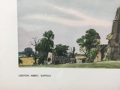 Lot 45 - Original Railway Carriage Print/ Poster: "LEISTON ABBEY, SUFFOLK”. Artwork by Fred W Baldwin from the London & North Eastern Railway (LNER)/ BR Series (c1948) in an original-style railway carri...