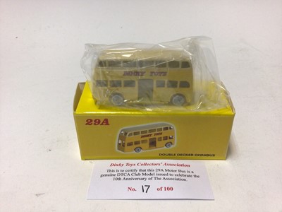 Lot 191 - Dinky Toys Collectors Association models Delivery Van No280X, Streamlined Bus No.29X, Delivery Van No.28 and Double Decker Omnibus No.29A (4)
