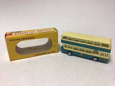 Lot 195 - Dinky Swiss PTT Bus No.293, Atlantean City Bus No291, Routemaster Bus No289, Metosul (Portugal) Leyland Atlantean Autocarro 2 Pisos No.33, Forward Models Birmingham City Transport Crossley Fleet No...