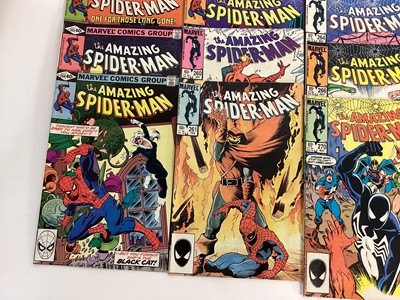 Lot 31 - Small group of Marvel comics The Amazing Spider-Man. Issues 200, 201, 202, 203, 204, 205, 206 and 207 from 1980. Issues 260, 261, 262, 263, 264 and 266 from 1985. Also includes Web of Spider-Man 1,...