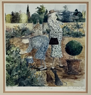 Lot 78 - Sue Macartney-Snape (b.1957) limited edition lithograph - Stealing Cuttings, signed numbered and titled, 39cm x 36cm, framed