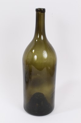 Lot 256 - Large green wine bottle, late 18th century