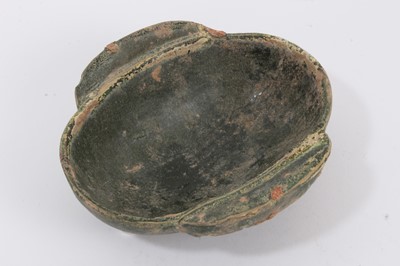 Lot 274 - Early Chinese green glazed earcup
