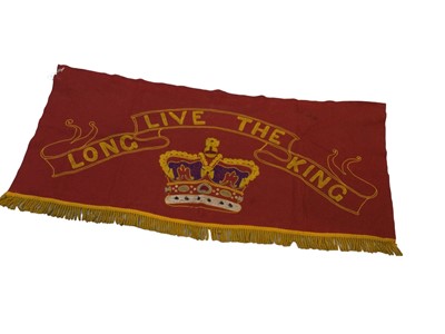 Lot 176 - The Coronation of H.M.King Edward VII / King George V, fine ‘Long Live The King’ banner