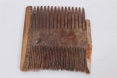 Lot 959 - Medieval wooden comb