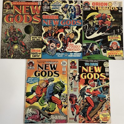 Lot 23 - Five 1971-72 DC Comics Jack Kirby New Gods . #1 First appearance of Orion #2 First Darkseid cover #3 First appearance of Black Racer #5 #9 First appearance of Forager