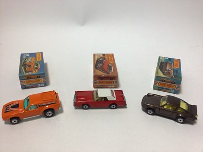 Lot 223 - Matchbox 1-75 Series Superfast models No.72 Hovercraft, no.46 Stratcha Fetcha Ambulance, No.55 Mercury police car, No.15 Fork Lift Truck, No.51 Citroen SM, No.66 Ford Transit, No.3 Porsche Turbo, N...