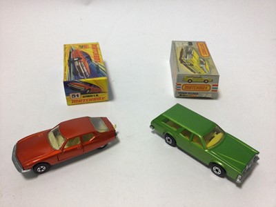 Lot 223 - Matchbox 1-75 Series Superfast models No.72 Hovercraft, no.46 Stratcha Fetcha Ambulance, No.55 Mercury police car, No.15 Fork Lift Truck, No.51 Citroen SM, No.66 Ford Transit, No.3 Porsche Turbo, N...