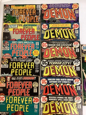 Lot 74 - Quantity of 1970's DC Comics Editor Jack Kirby's The Demon #5 #10 #11 #12 #13 #14 #16 together with The Forever People #2 #3 #4 #5 #9 #11