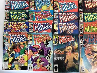 Lot 84 - Large group of Marvel comics The New Mutants (1983 - 1991). Complete run from issue 1-84 and later issues including issues 87, 1st full Cable appearance and issue 100 the finale. Also includes new...