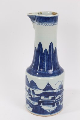 Lot 237 - 19th century Chinese blue and white ewer