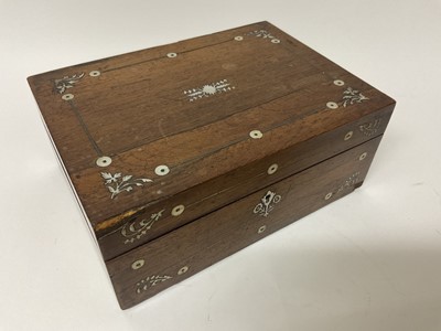 Lot 274 - Victorian rosewood work box