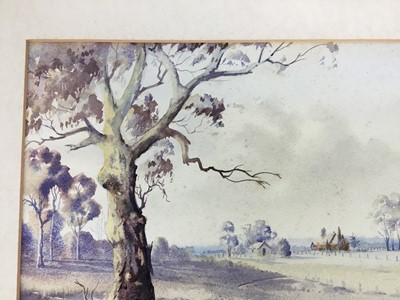 Lot 144 - Victor Robert Watt (Australian 1886-1970) watercolour - Australian landscape, 19cm x 24cm, unframed