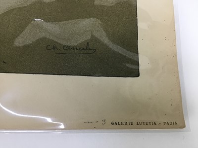 Lot 143 - Charles Ancelin (French 1863-1940) equestrian pochoir printed by Galerie Lutetia Paris