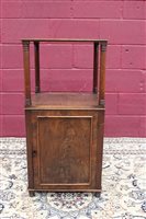 Lot 1381 - George III mahogany bedside cupboard with...