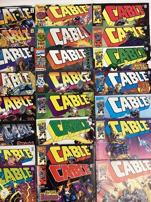 Lot 86 - Large group of marvel comics Cable (1992 to early 2000's) to include issue 1 from 1993, foil cover. Approximately 60 comics.