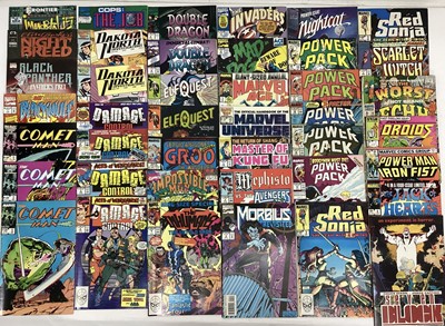 Lot 124 - Small box of Marvel comics mostly 1990's. To include Elf Quest, Dakota North, Comeat Man, Spider-Woman and others. Approximately 60 comics.