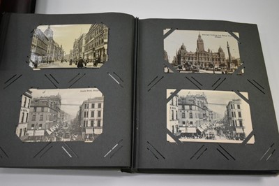 Lot 1414 - Postcards in three albums plus one empty album including Norwich cards, The Walk decorated Royal Visit 1909, shipping, artist drawn humour, Thackery, Police, glamour including Shand, Pepin, E Colom...