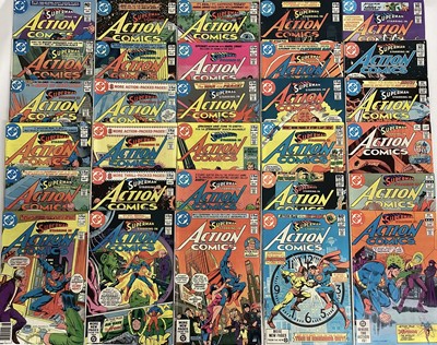 Lot 56 - Large quantity of 1980's DC Comics, Action Comics to include #521 1st appearance of Vixen, #527 1st appearance of Lord Satanis