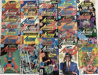 Lot 56 - Large quantity of 1980's DC Comics, Action Comics to include #521 1st appearance of Vixen, #527 1st appearance of Lord Satanis
