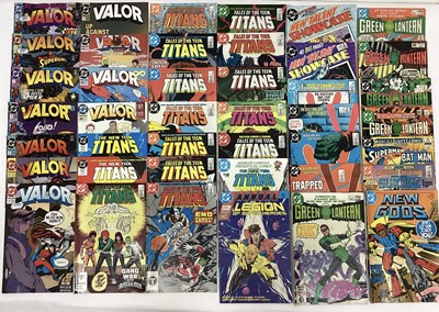 Lot 125 - Large box of 1980's DC Comics to include All-Star Squadron, Checkmate, Mister Miracle, The New Teen Titans and others. Approximately 205 comics