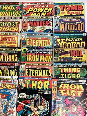 Lot 76 - Box of Marvel comics mostly 1970's. To include Modred the Mystic, Sub-mariner, Hercules, the Champions and many others. Approximately 65 comics.