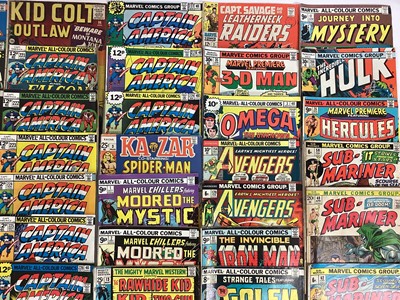 Lot 76 - Box of Marvel comics mostly 1970's. To include Modred the Mystic, Sub-mariner, Hercules, the Champions and many others. Approximately 65 comics.